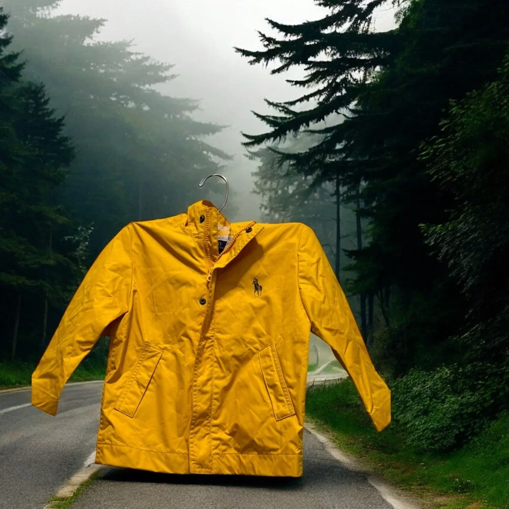 Polo by Ralph Lauren Yellow Raincoat Lightweight Weather-Resistant 3T